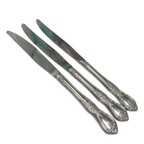 Silver dinner knives 3pc - silver,