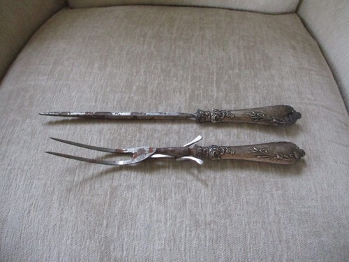 Antique ornate roast carving - antique,