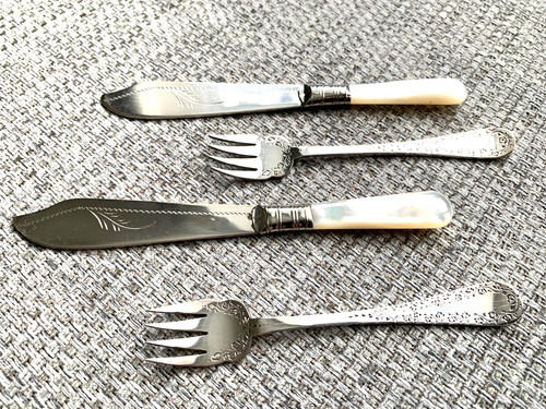 Pair vintage ornate - ornate, pickle