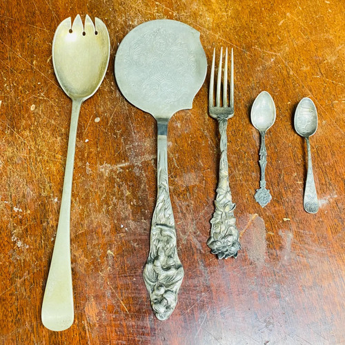 Flatware lot ornate - 5, pc