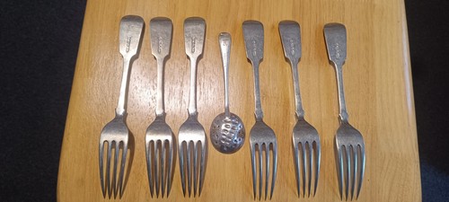 Vintage silverware forks - vintage, 6