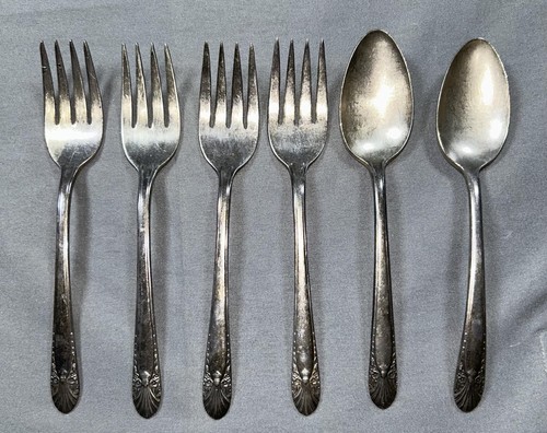 Crown silverplate flatware set - crown,