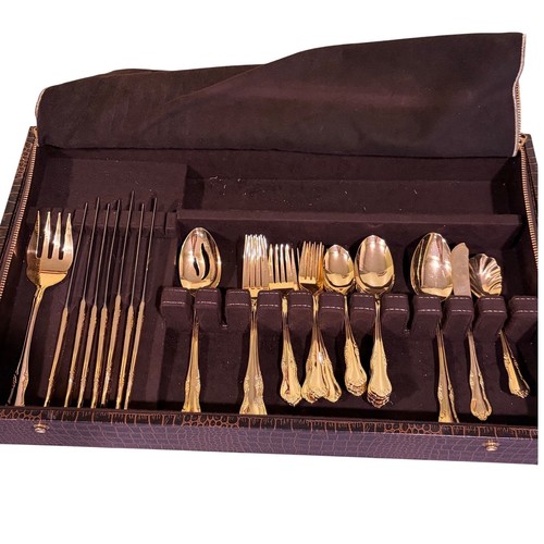Rsvp gold tone flatware set - gold,