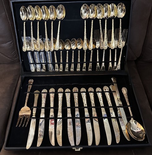 Gold tone flatware lot - tone,