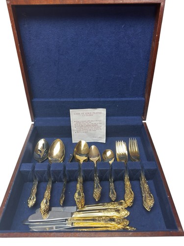 Vintage gold plated flatware - gold,