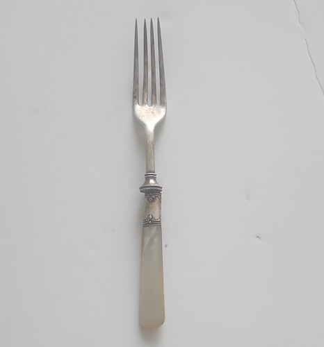 Mother pearl fork ornate - of,