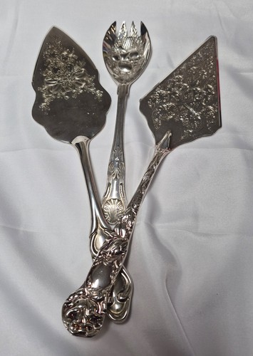 Ornate silverplate dessert - ornate,