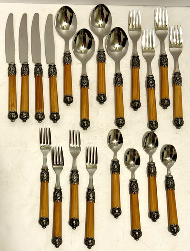 Stainless steel flatware set - stainless,