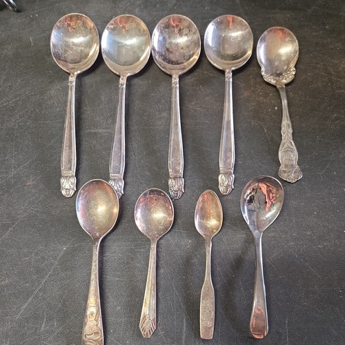 Vintage silver plate spoon lot - vintage,